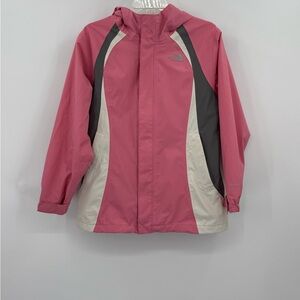 The North Face Pink and Gray Hooded Jacket